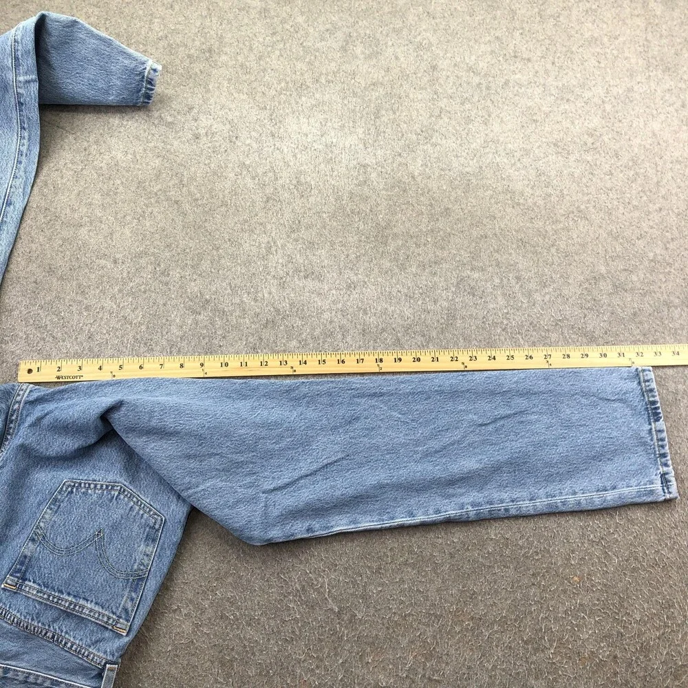 Levis 501 Jeans Mens 28x32 Blue Light Wash Regular Straight Denim Pants Casual